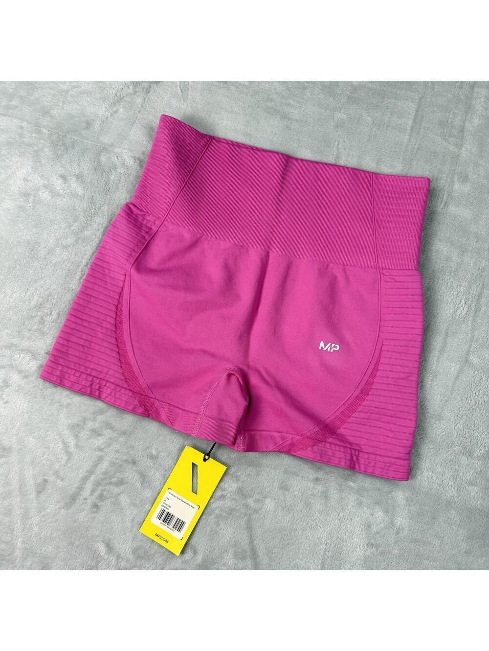 NWT MP Tempo Seamless Booty Shorts Pink High Waist Gym Activewear Women M Yoga